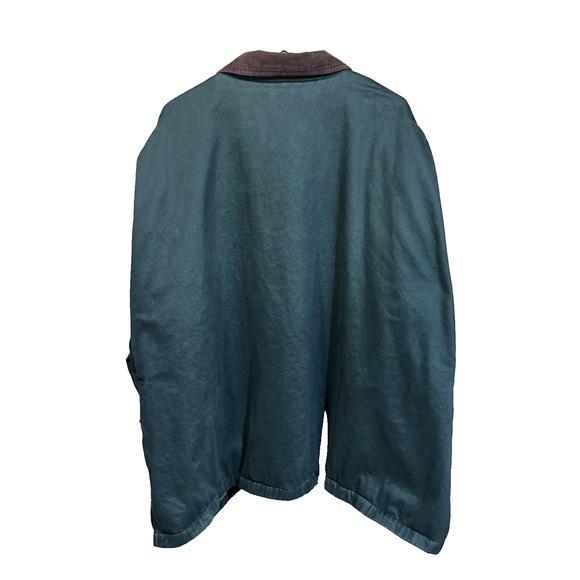 Vtg St. John's Bay Flannel Lined Corduroy Trim Chore Barn Jacket Green Size 3X - Picture 2 of 16